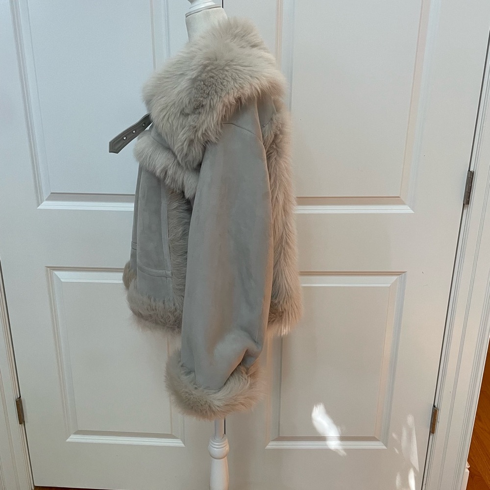 100% SHEARLING AVIATOR JACKET FROM HELMUT LANG - Picture 9 of 14